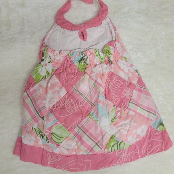 Janie & Jack Girls Quilted Patchwork Halter Sun Dress - Picture 5 of 7